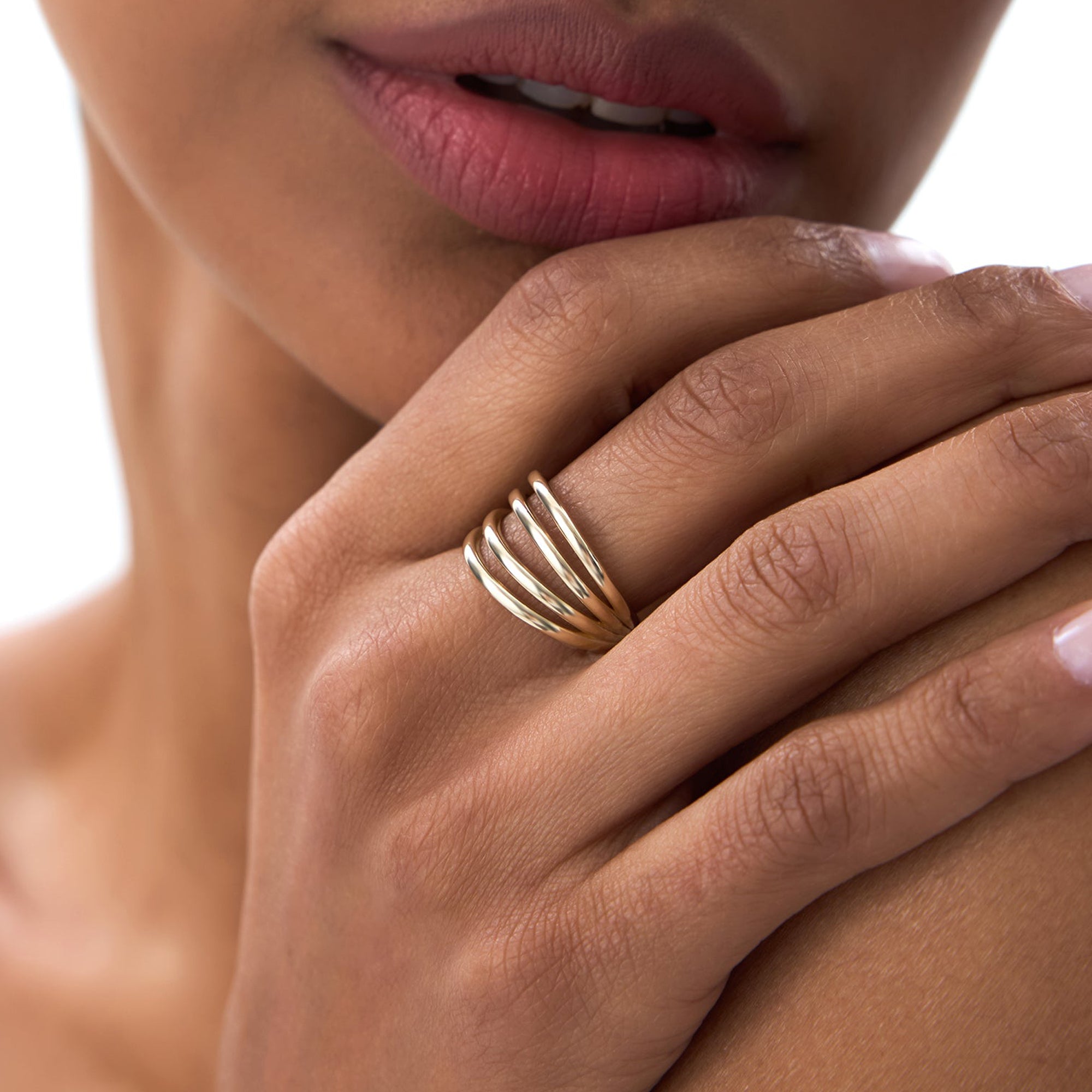 Four Band Statement Ring