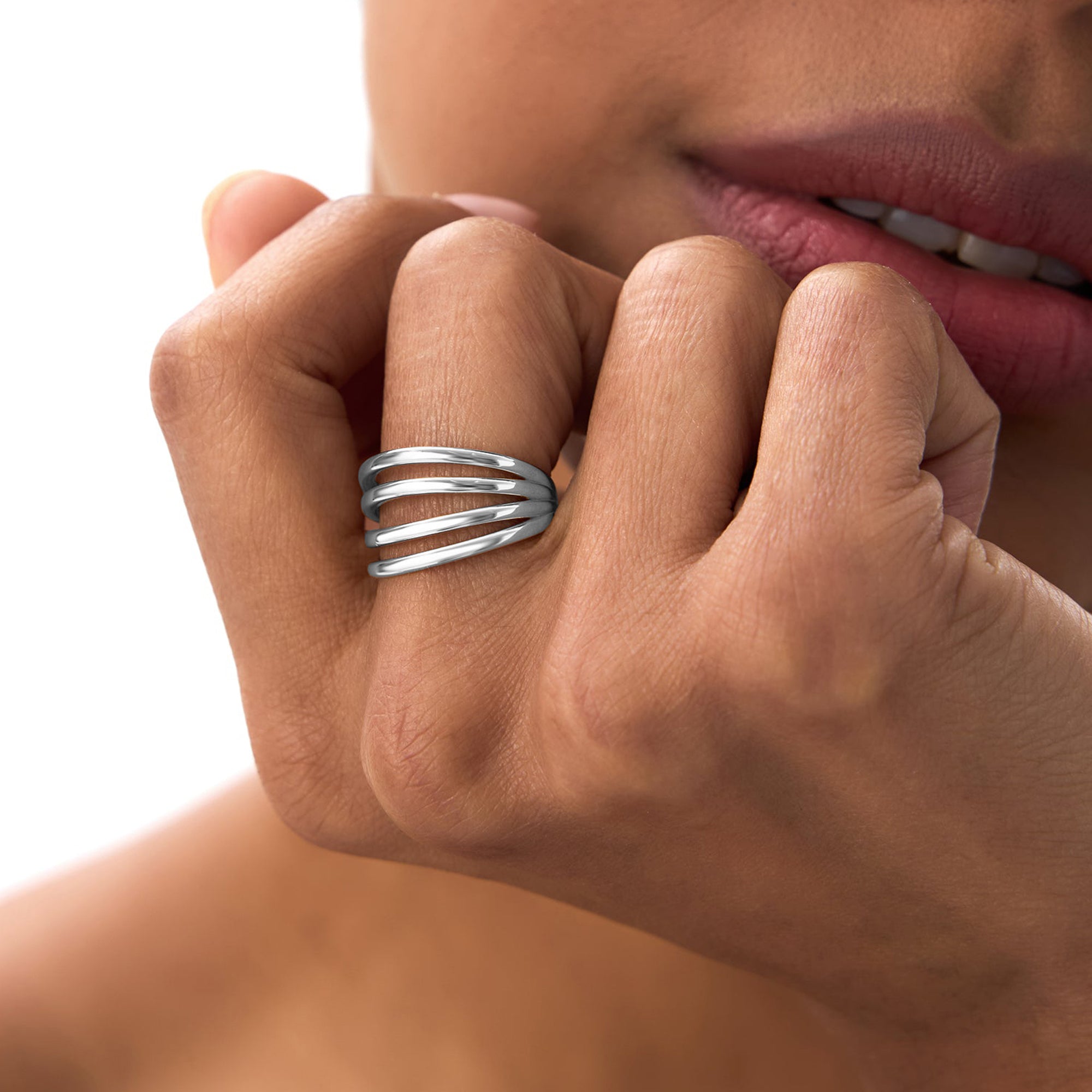 Four Band Statement Ring