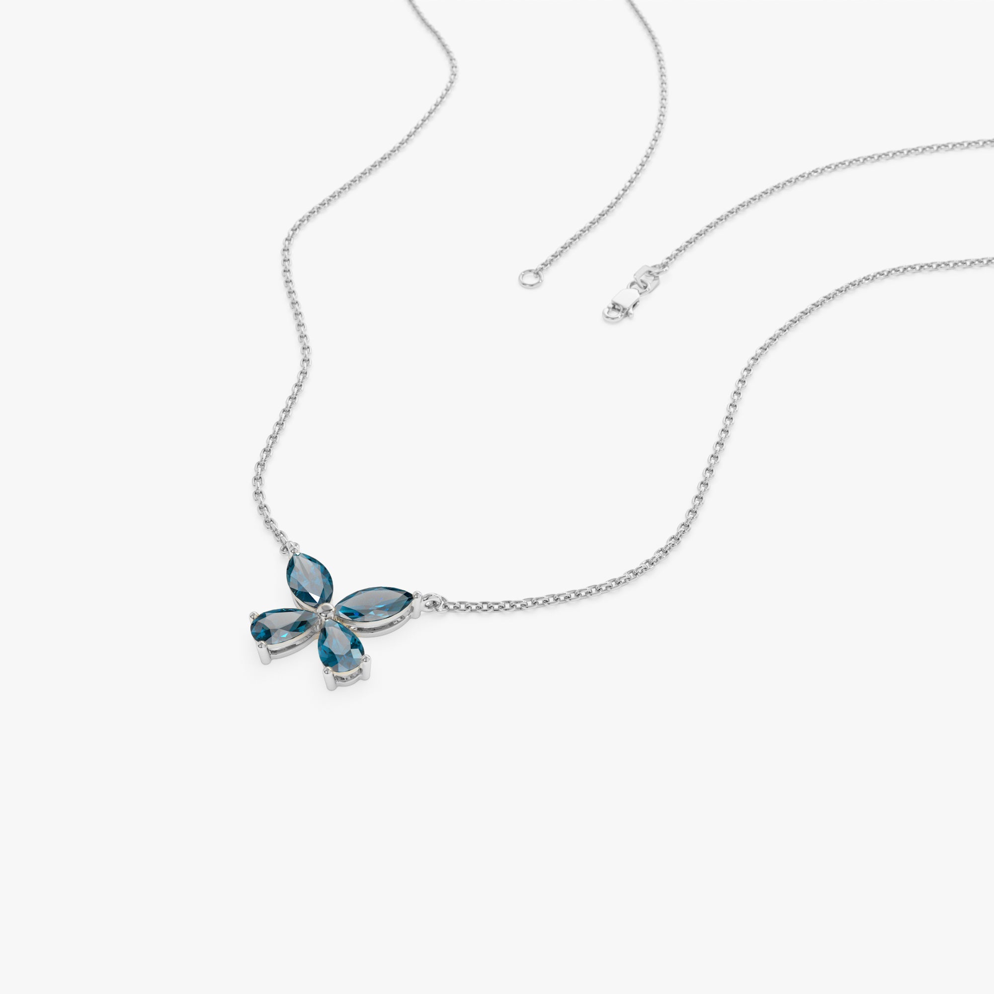 London Blue Topaz Butterfly Necklace