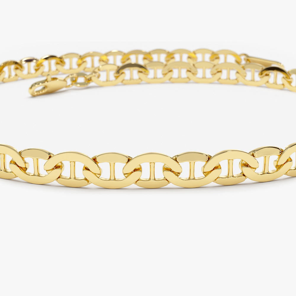 14k 3.5 MM Mariner Chain Link Bracelet