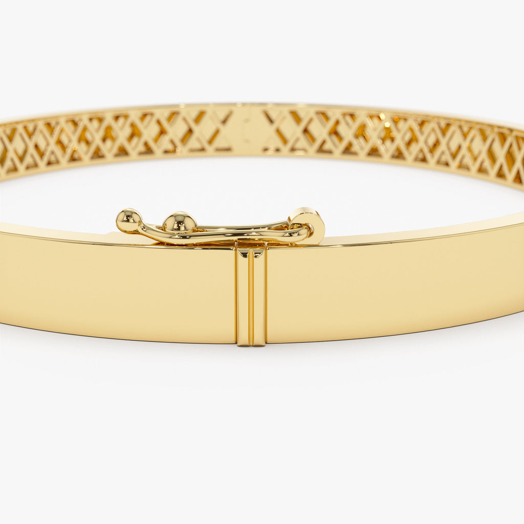 14k Flat Stackable Gold Bangle
