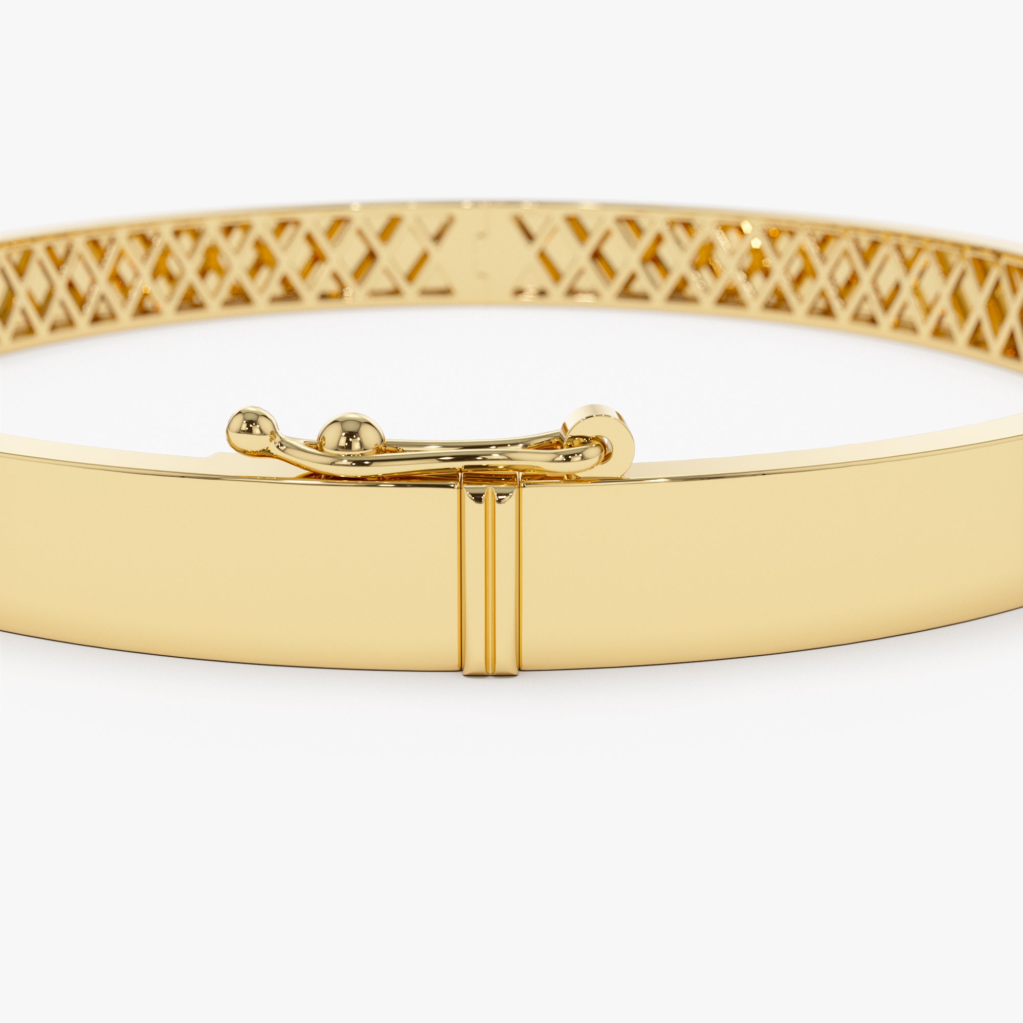 14k Flat Stackable Gold Bangle