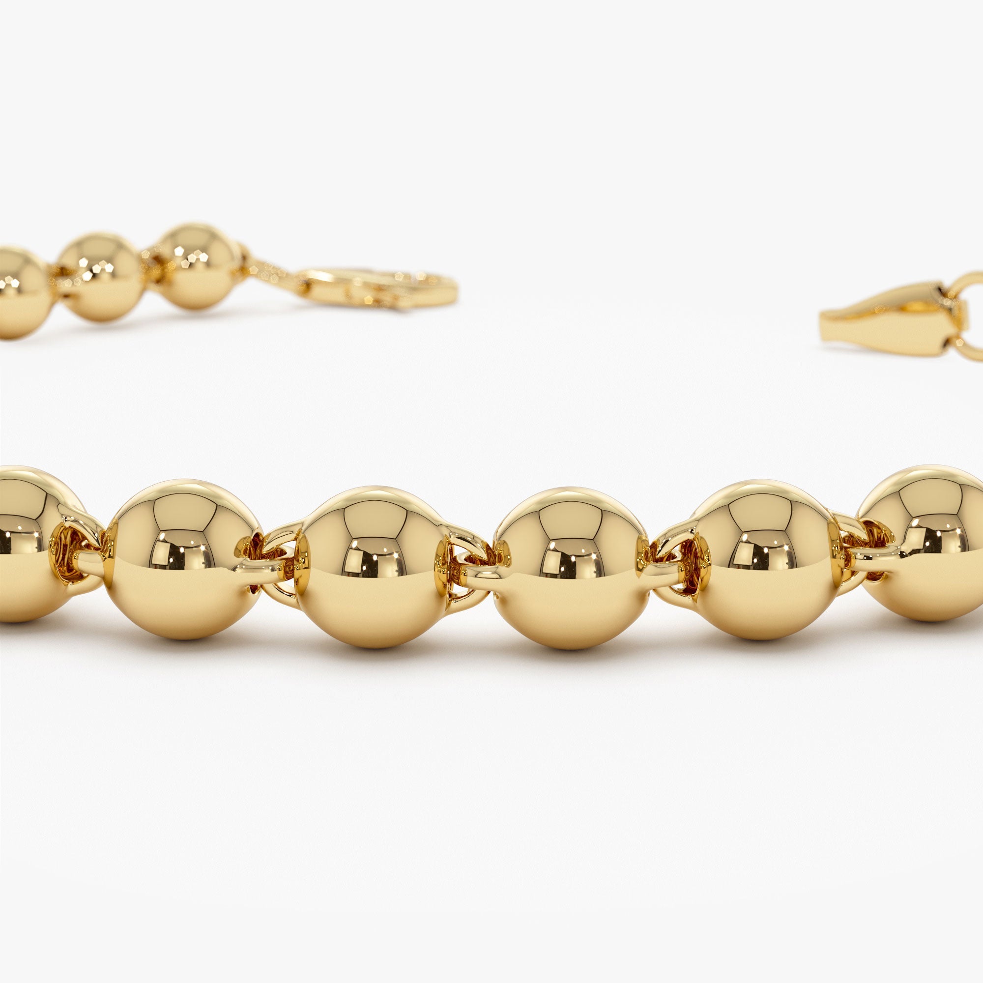 14K Gold 5 MM Bead Bracelet