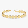 14K Gold 6.5MM Wide Round Link Bracelet