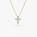 Medium Diamond Cross Necklace