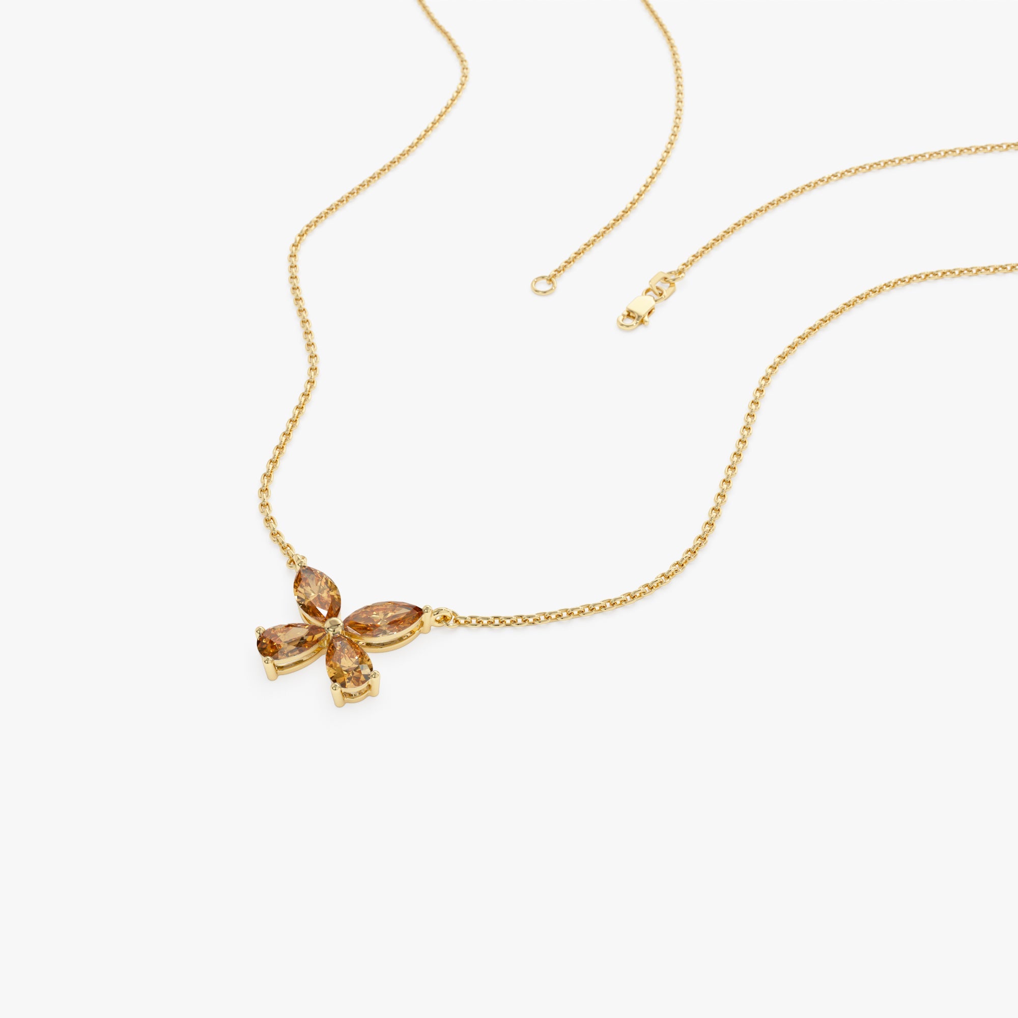 Citrine Butterfly Necklace