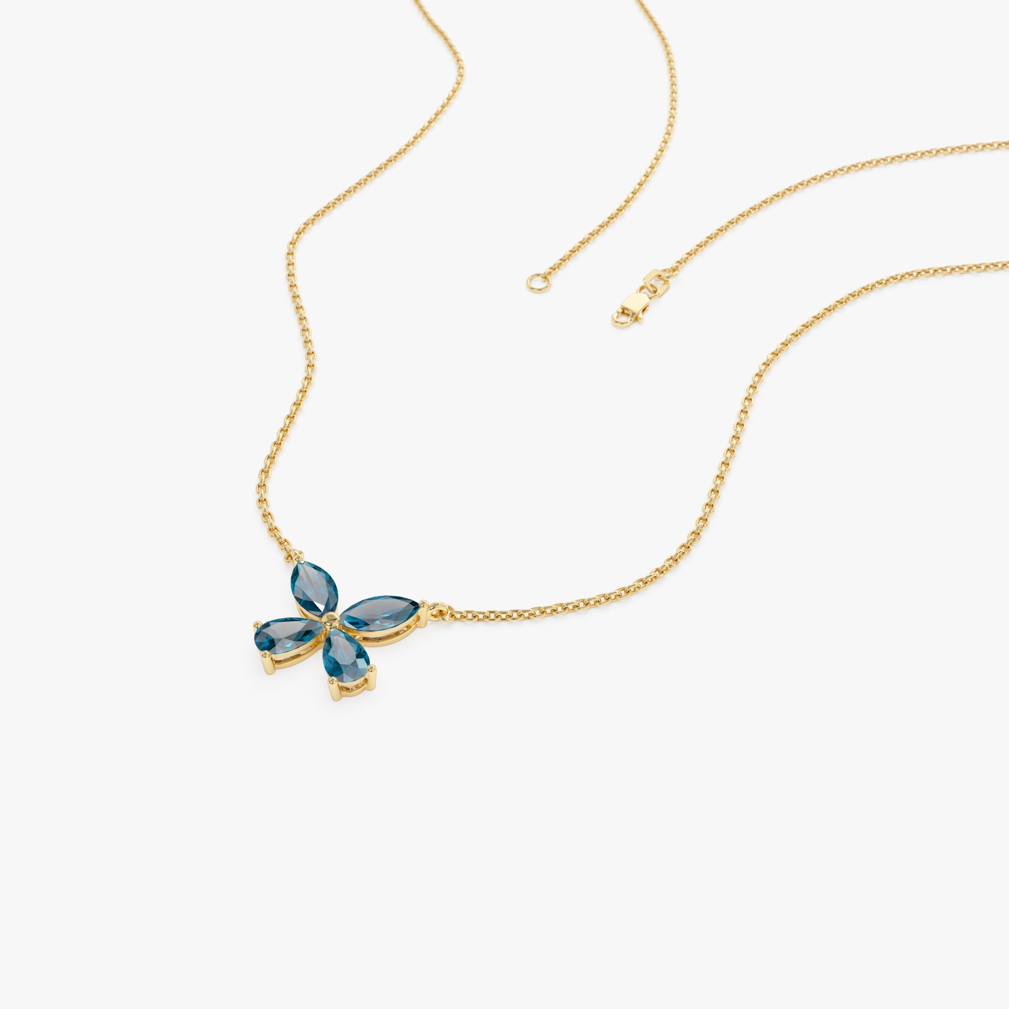 London Blue Topaz Butterfly Necklace