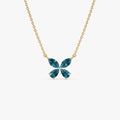 London Blue Topaz Butterfly Necklace