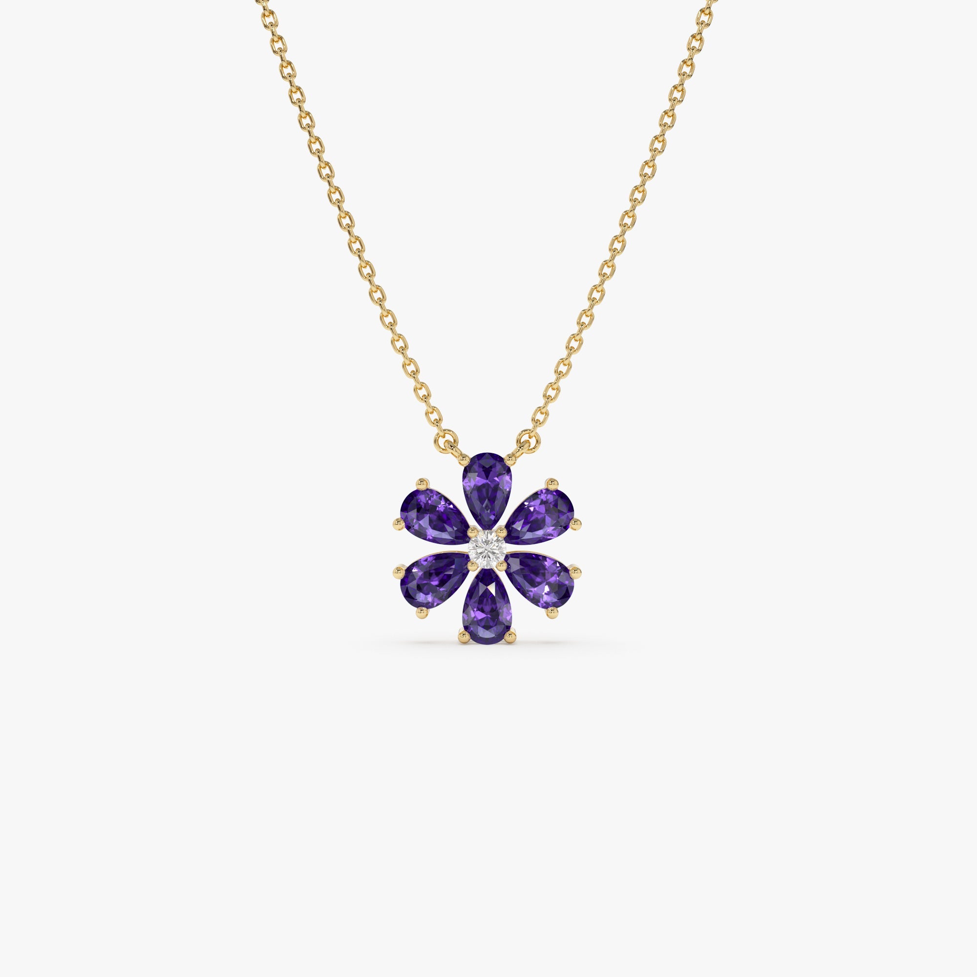 Amethyst Flower Necklace
