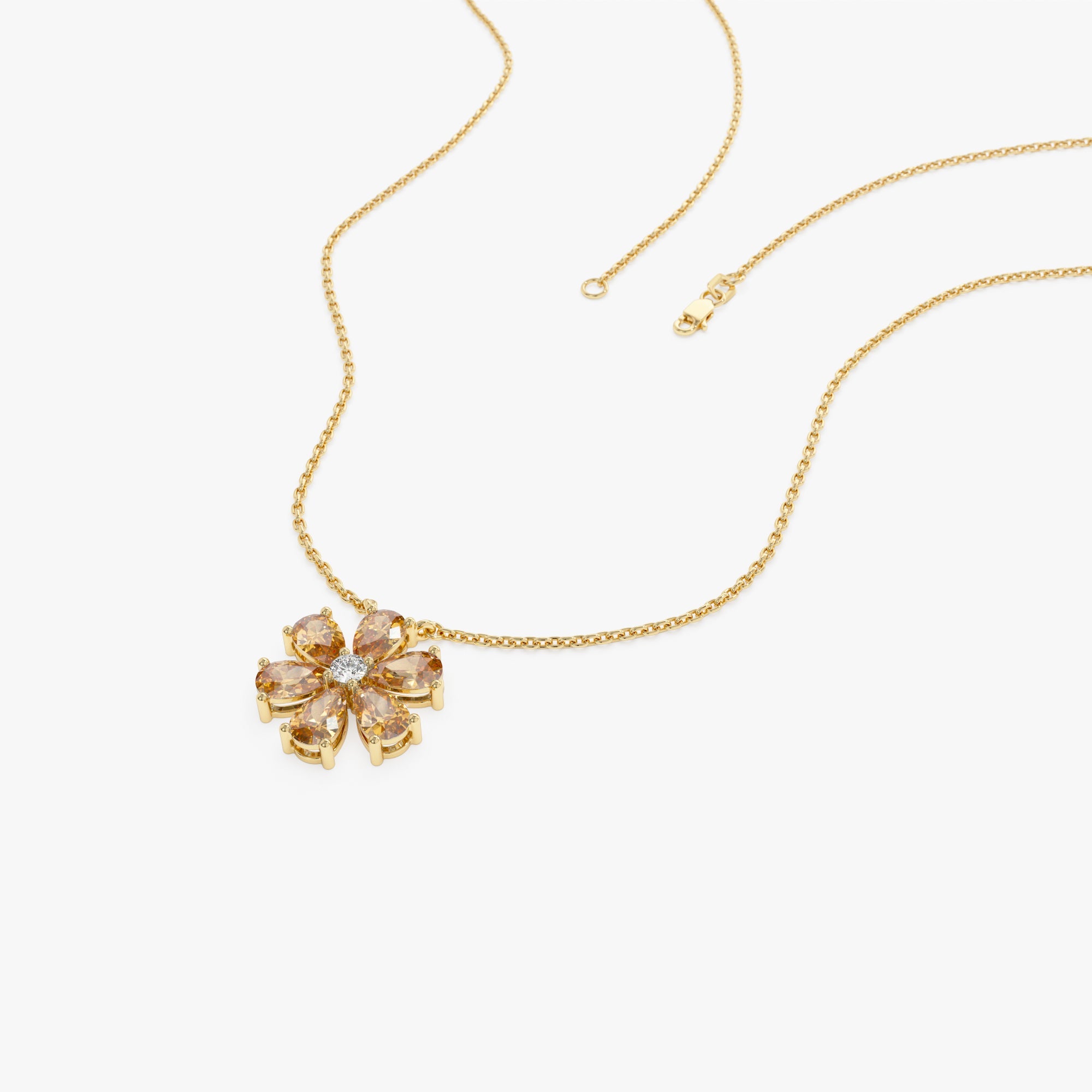 Citrine Flower Necklace
