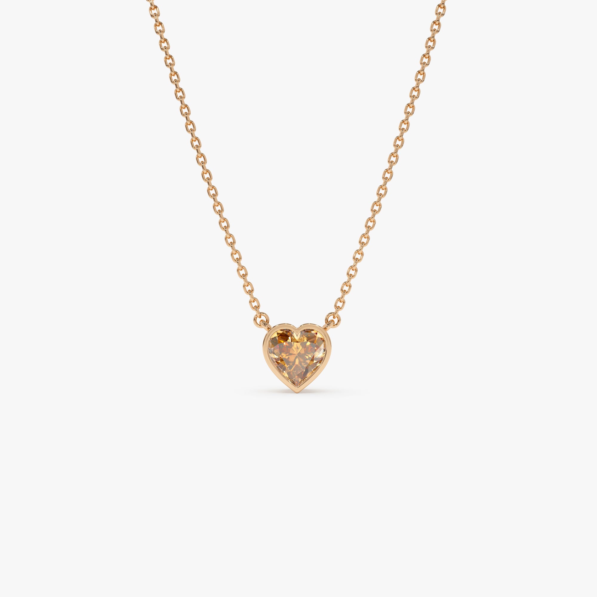 Heart Shaped Citrine Layering Necklace