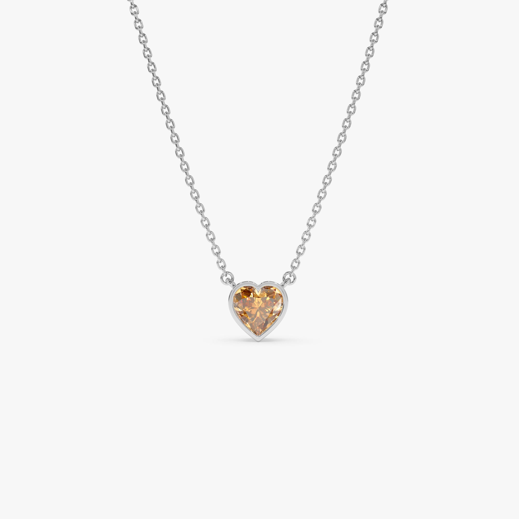 Heart Shaped Citrine Layering Necklace