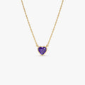 Heart Shaped Amethyst Layering Necklace