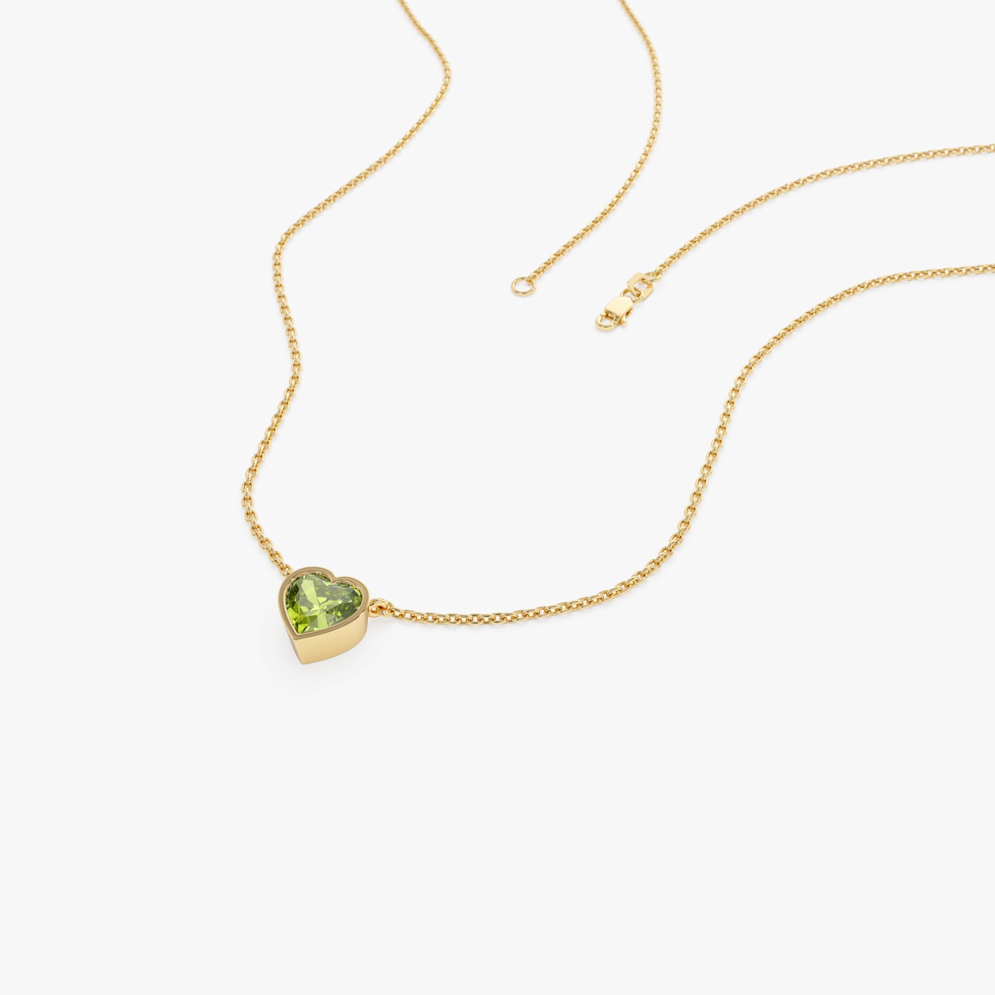 Heart Shaped Peridot Layering Necklace