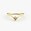 Chevron Diamond Ring