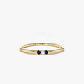 Minimal Sapphire and Diamond Ring
