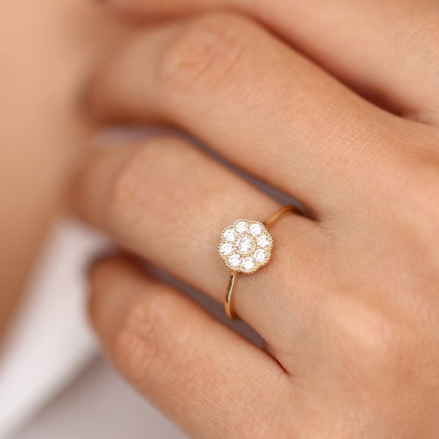Floral Diamond Ring