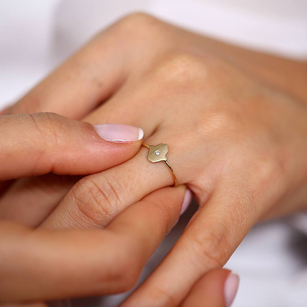 Diamond Hamsa Ring