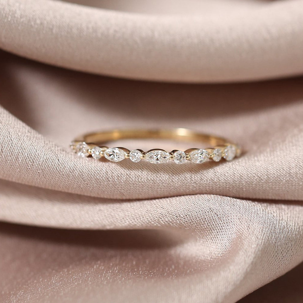 Marquise and Round Diamond Ring