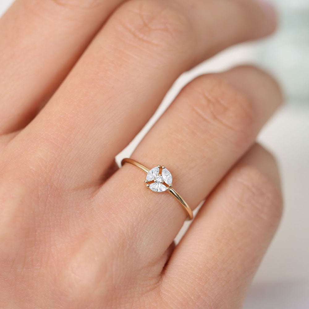 Marquise Diamond Cluster Ring