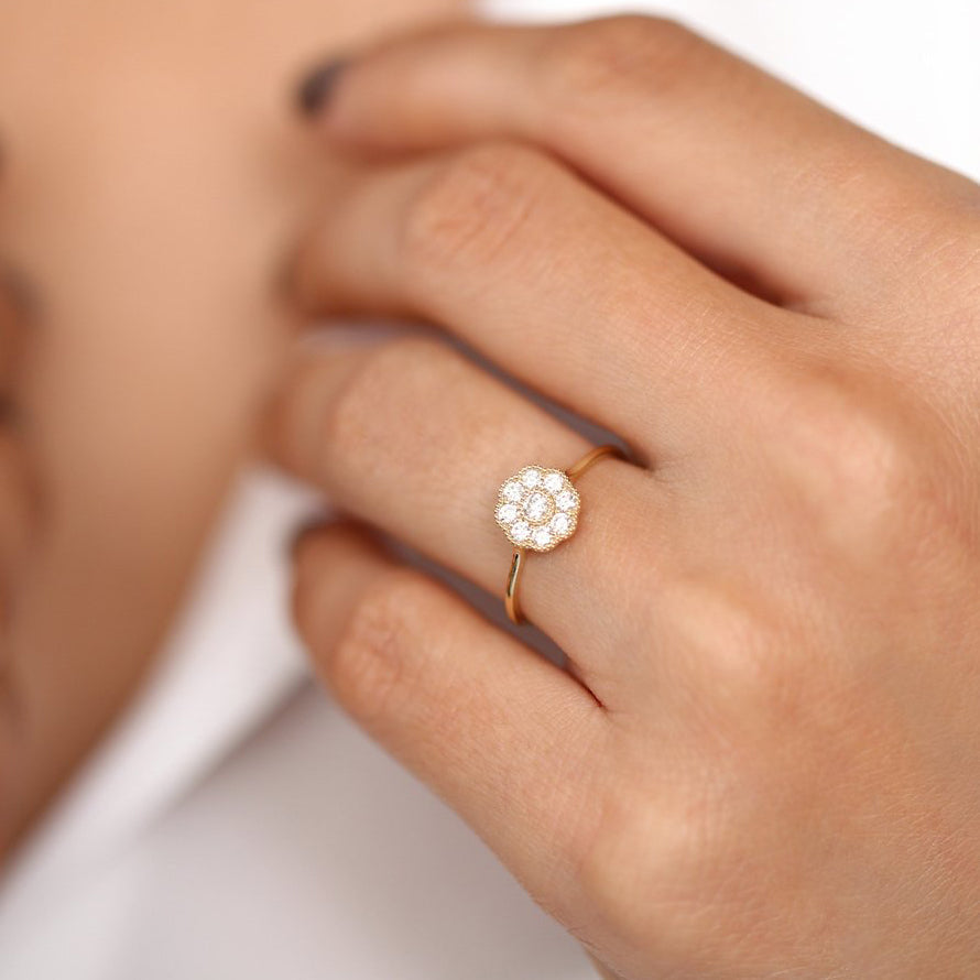 Floral Diamond Ring
