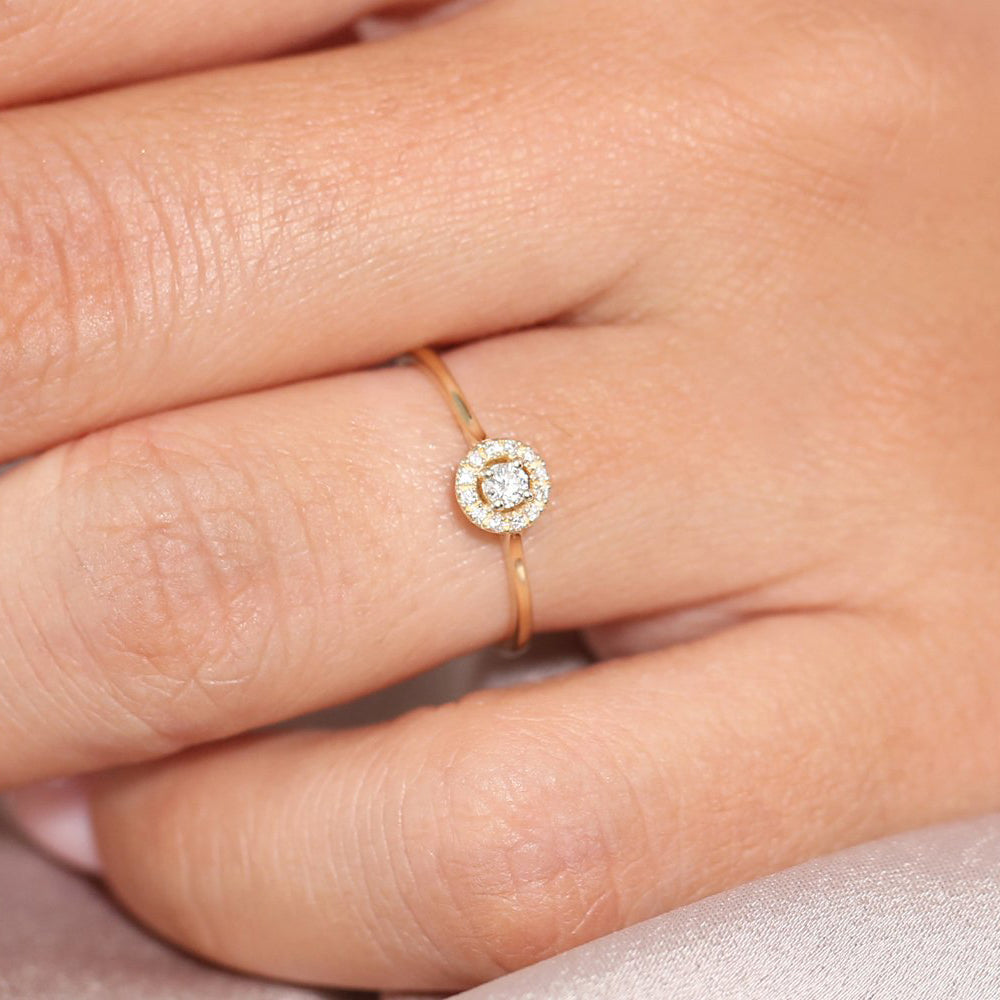Halo Diamond Ring