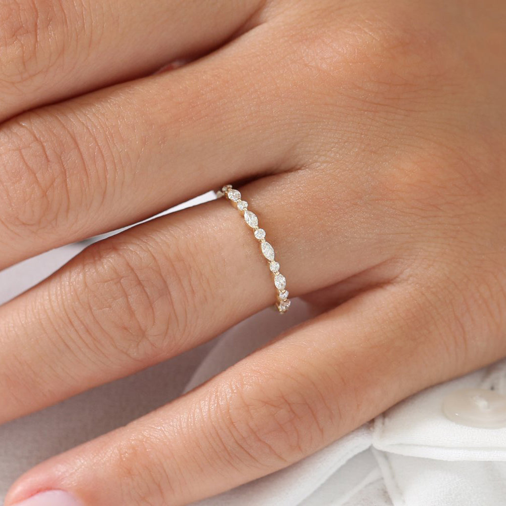 Marquise and Round Diamond Ring