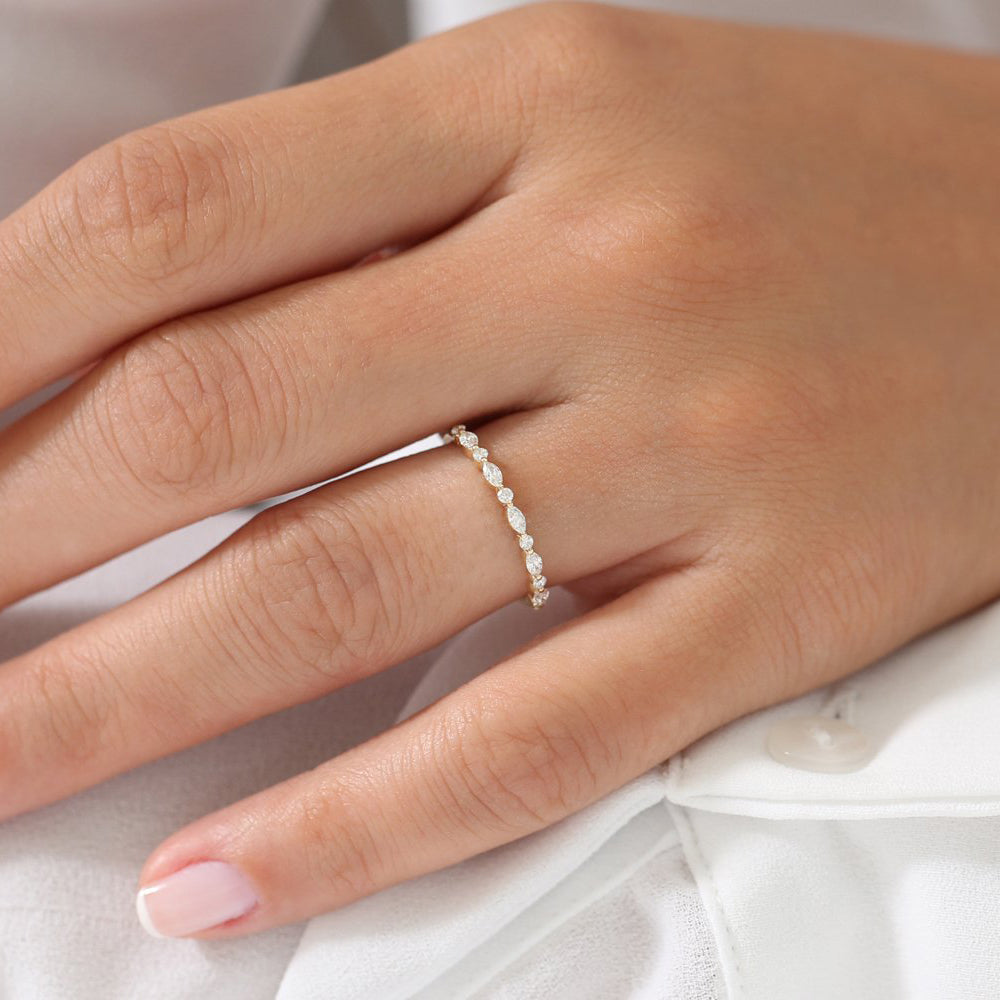 Marquise and Round Diamond Ring