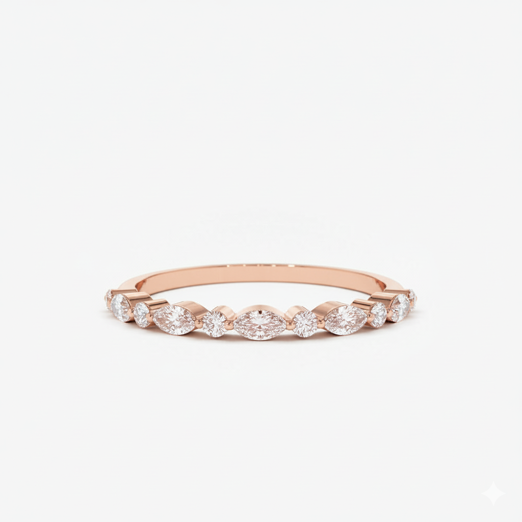 Marquise and Round Diamond Ring