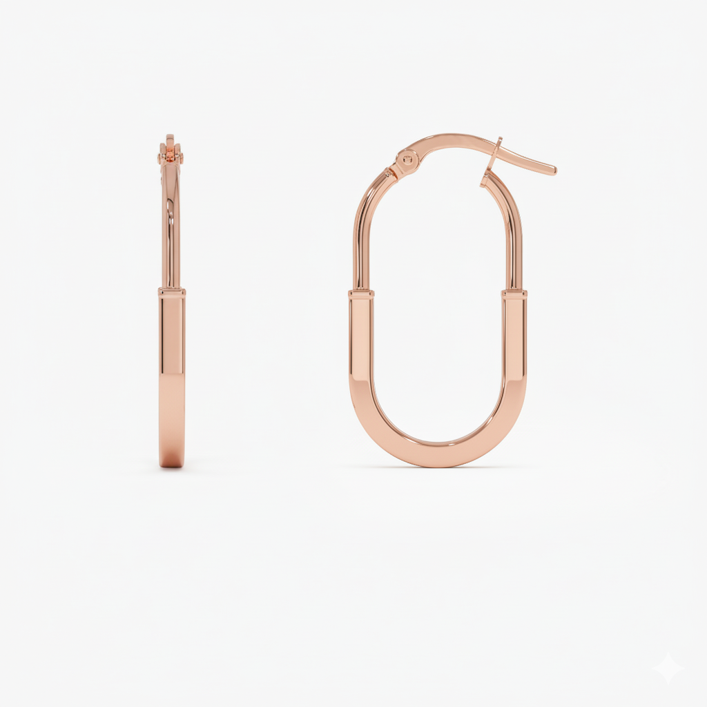 Flat Edge Hoop Earrings