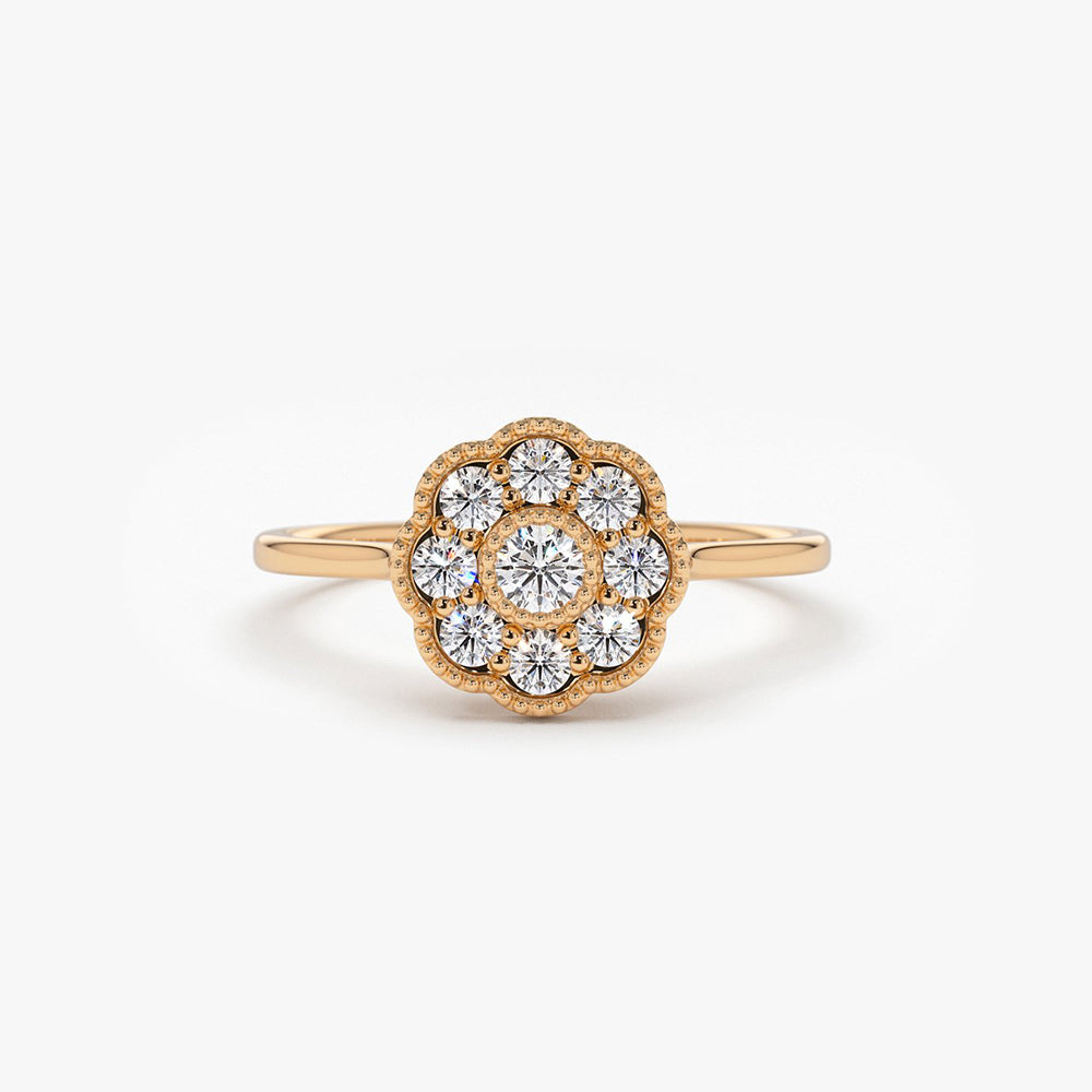 Floral Diamond Ring