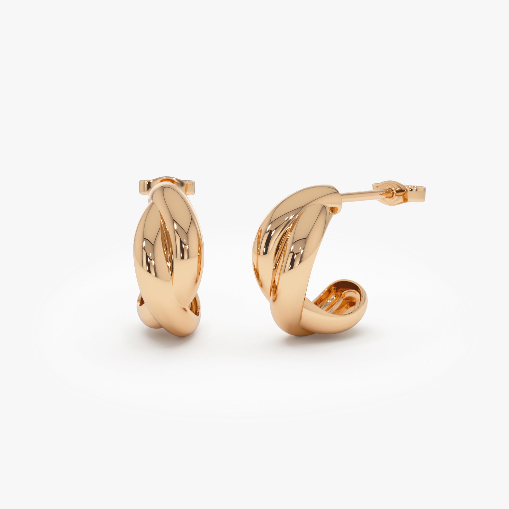 Chunky Twisted Hoop Earrings