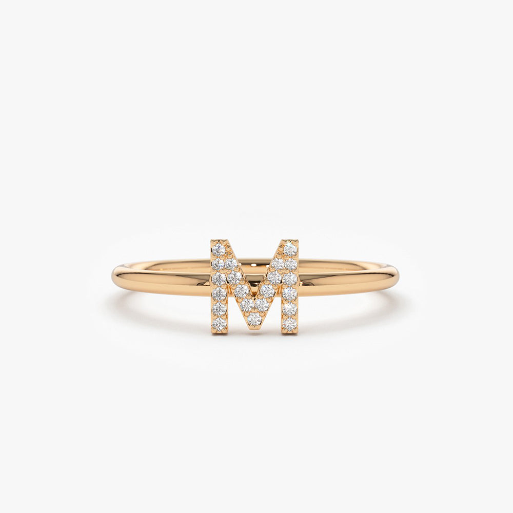 Diamond Initial Ring