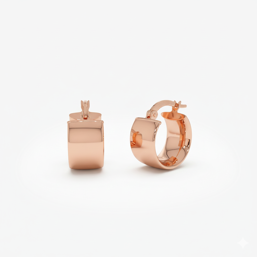 8MM Wide Hoop Earrings