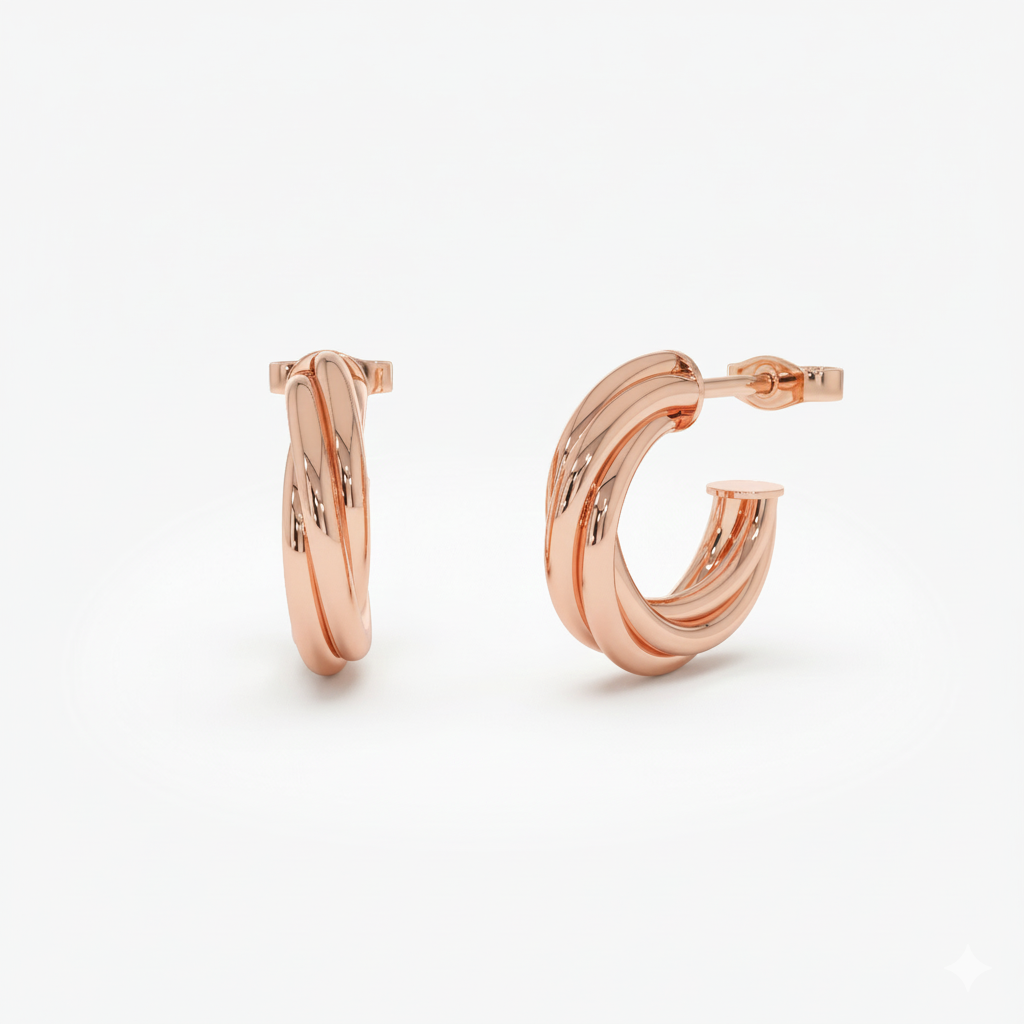 Bold Twisted Curve Earrings