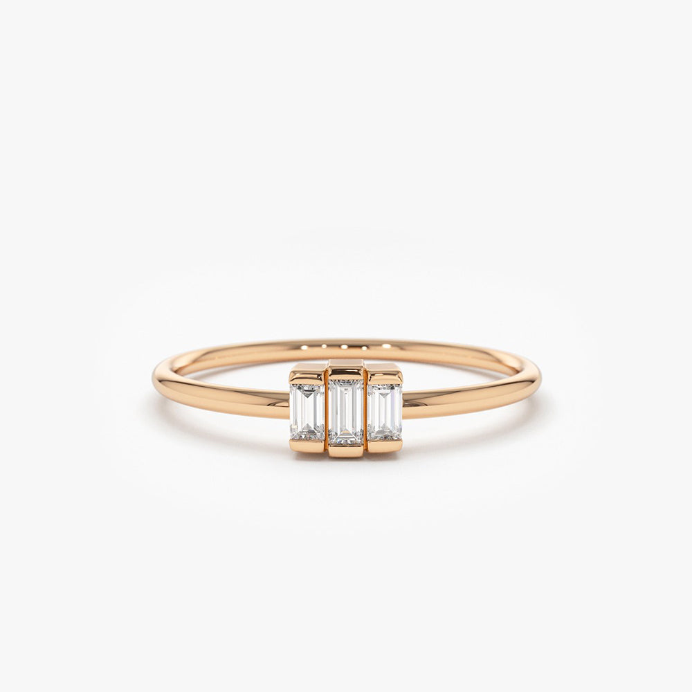 Baguette Trio Diamond Ring