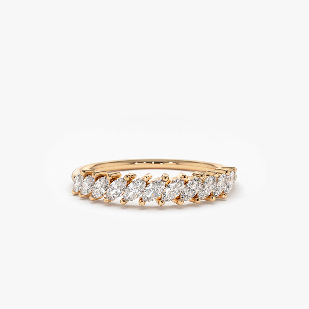 Domino Marquise Wedding Band
