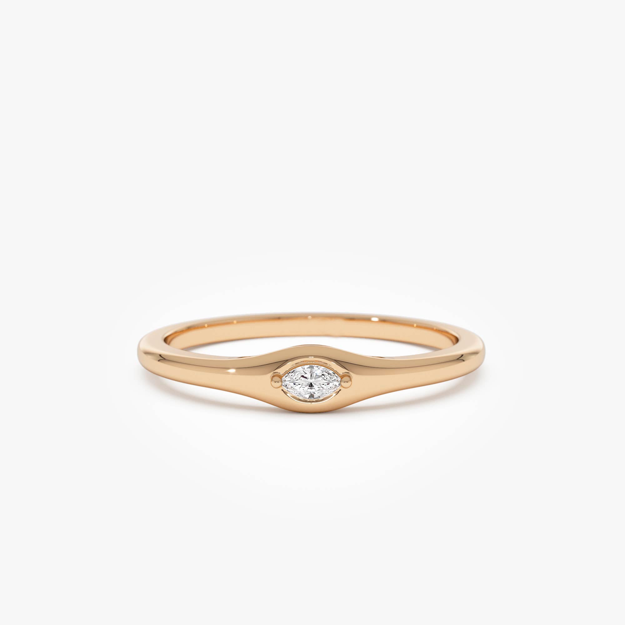 Marquise Diamond Stacking Ring