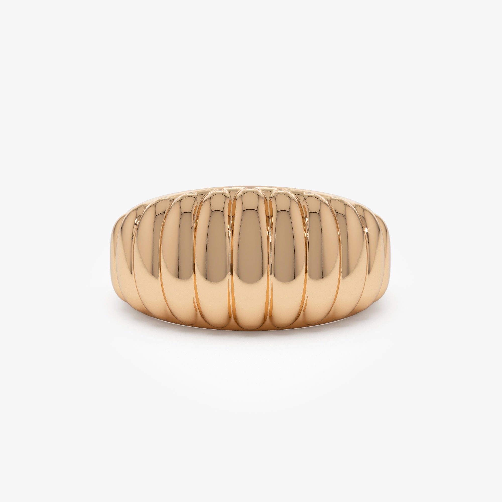 Chunky Ribbed Statement Ring