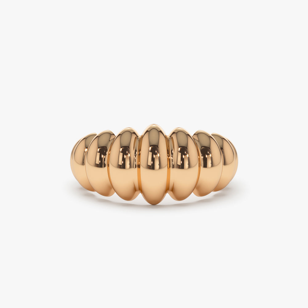Bold Dome Croissant Ring