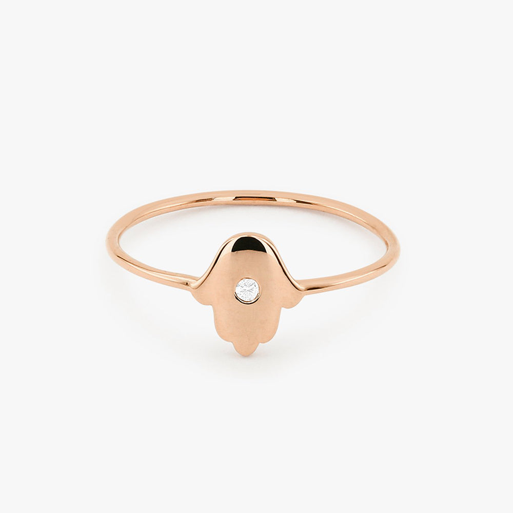 Diamond Hamsa Ring