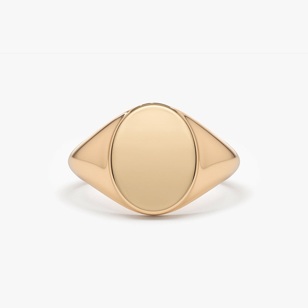 Engravable Oval Signet Ring
