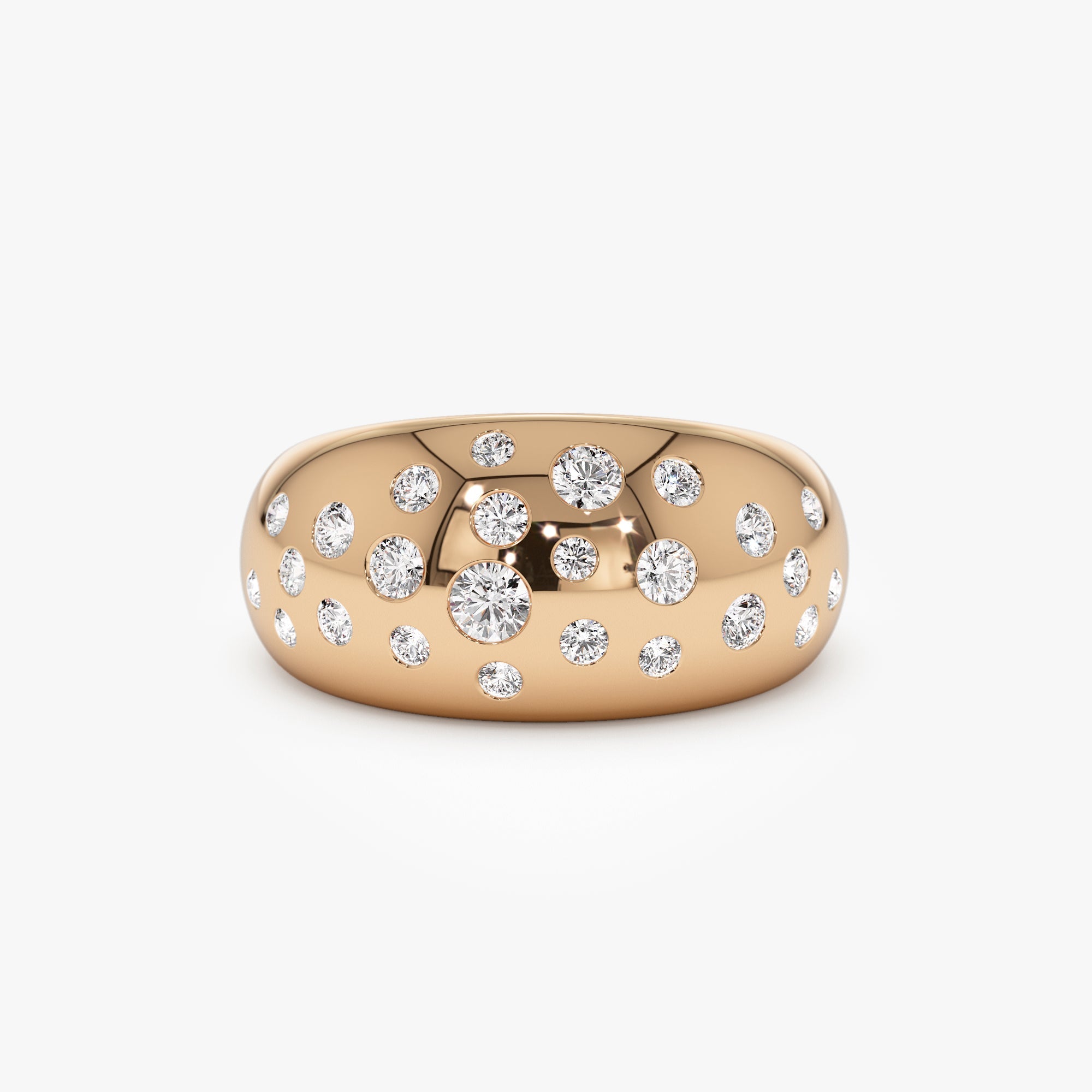 Flush Setting Cluster Dome Ring