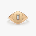 Baguette Diamond Signet Ring
