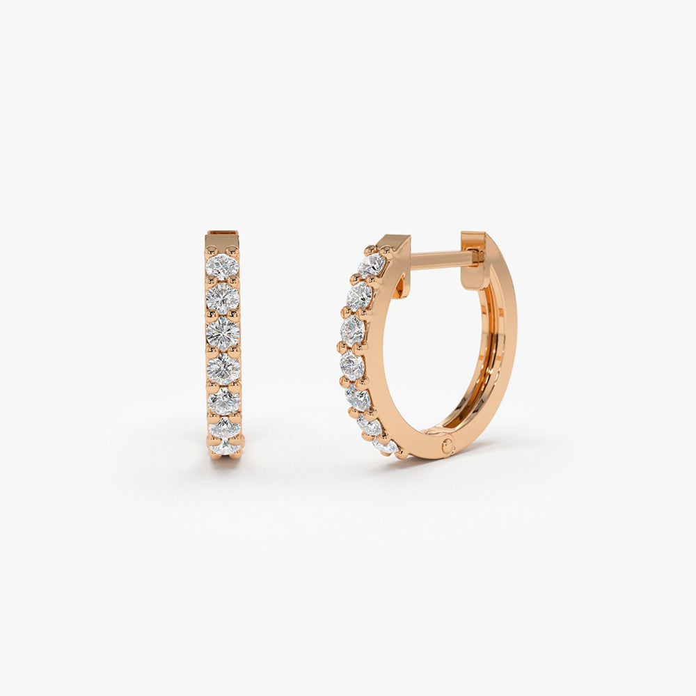 Diamond Hoop Earrings