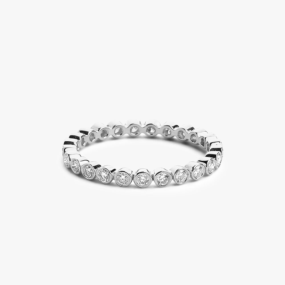 Bezel Setting Round Brilliant Cut Diamond Eternity Ring