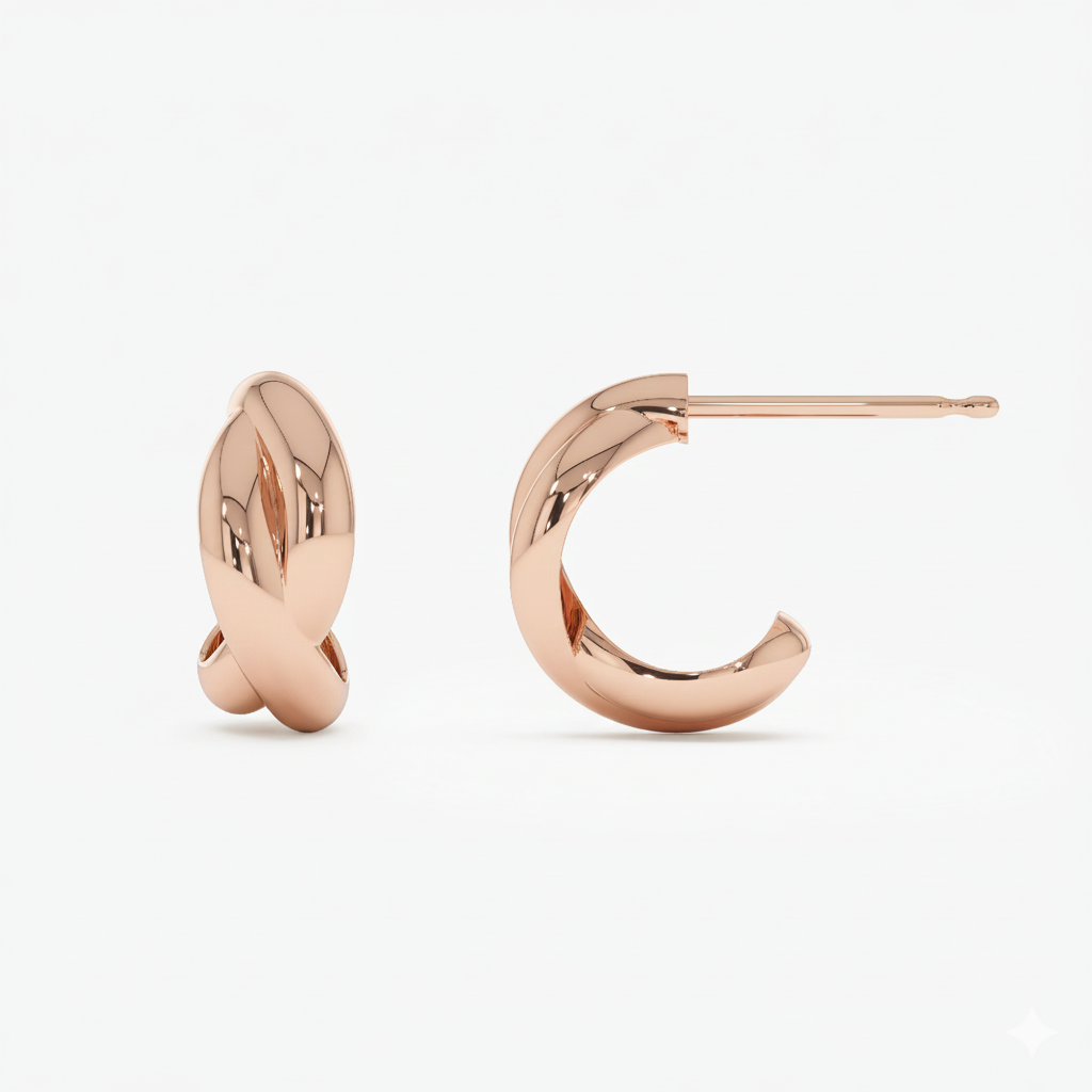 Chunky Twisted Hoop Earrings