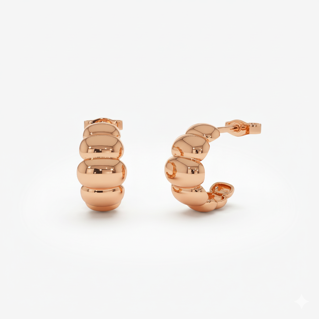 Chuncky Bubble Hoop Earrings