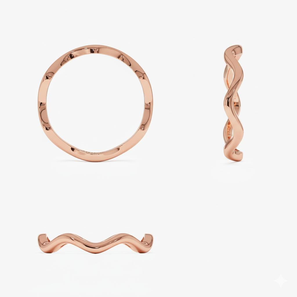 Minimalist Wave Ring
