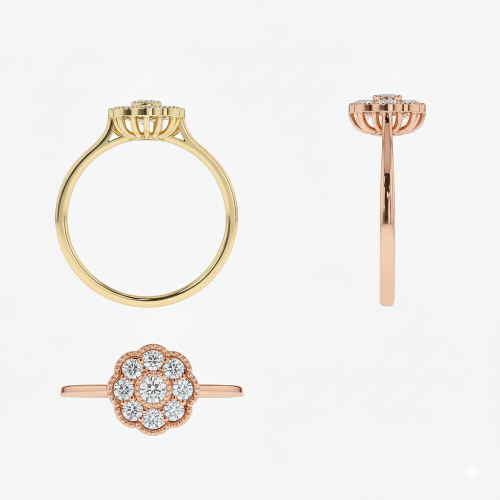 Floral Diamond Ring